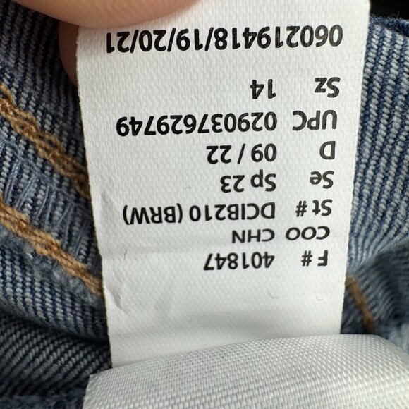 NWT Crown & Ivy Jeans Womens 14 High Rise Skinny Crop Ruffle Slit Raw Hem Denim - Picture 10 of 12